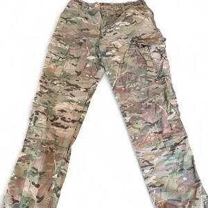 Army Khaki Green Camo Cargo Pants Insect Repellent Gorpcore Adjustable Size L
